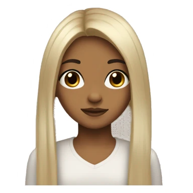 an aesthetic 10-year-old girl, with long black hair with curtain bangs, light brown skin color dark brown eyes. sticker