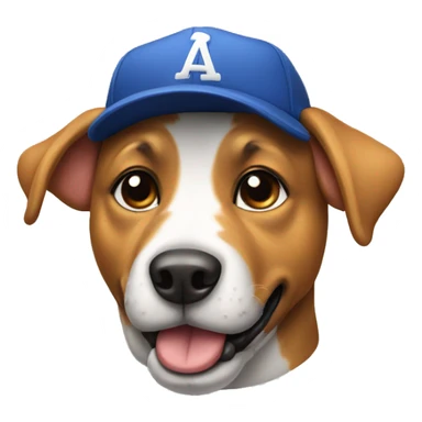Dog with baseball cap  sticker