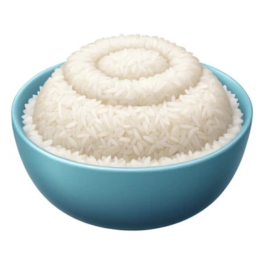  pure white rice, bowl is white only white color sticker
