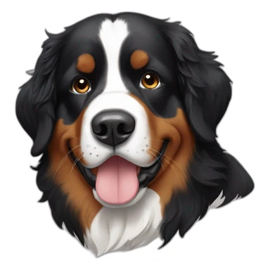bernese mountain dog with nose freckles sticker