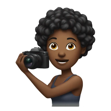 Black woman filming herself  sticker