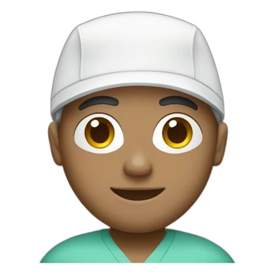 Surgeon white cap sticker