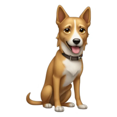 Chien flûte femme sticker