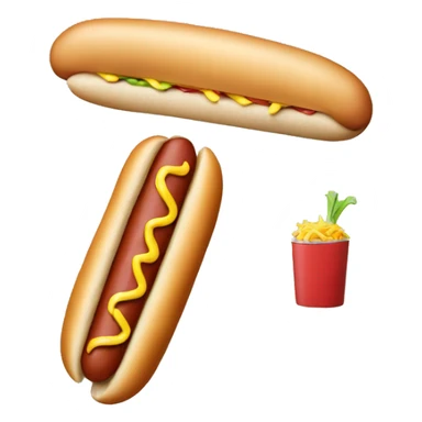 Hot dog with no bun and a face  sticker