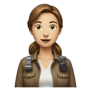 Woman photographer with brown hair sticker