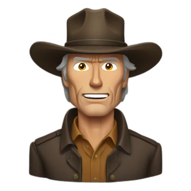 Clint eastwood in a horse sticker