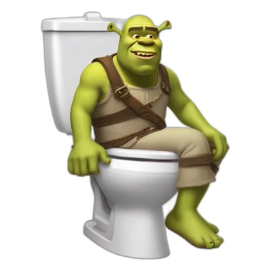 Shrek tu es aux toilettes sticker