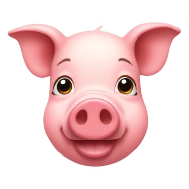 A pig with a clefty chin sticker