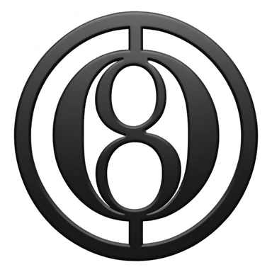 Emoji, avant-garde gothic emblem made of matte black metal, number 8 integrated into the word “FORTUNA”, luxury fashion symbol aesthetic, clean sculptural form, no glow, no neon, flat emoji style, centered, transparent backgroun sticker