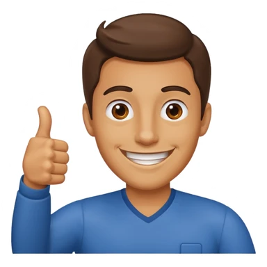 man giving a thumbs up and saying 'okey' sticker