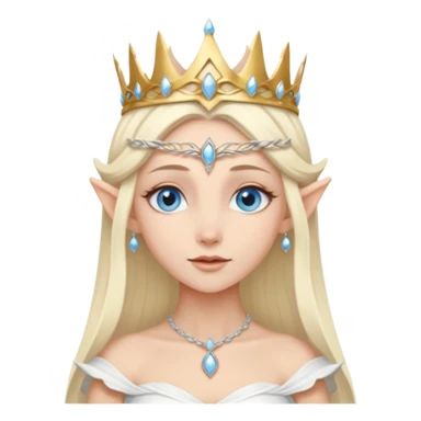 A pale blue eye blonde elf queen sticker
