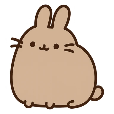 pusheen-style bunny sticker