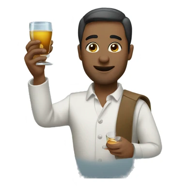 Giving a drinking toast with shots sticker