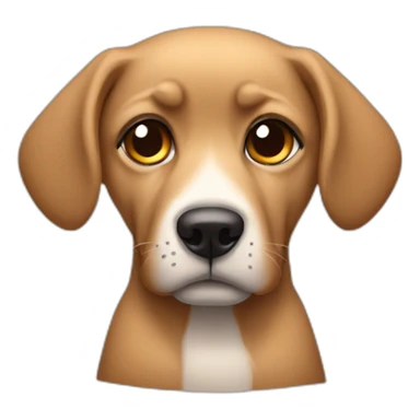carita de perrito triste sticker
