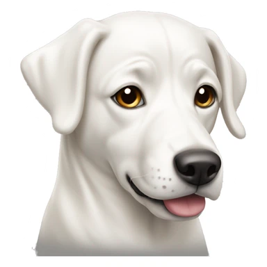White alabai dog sticker