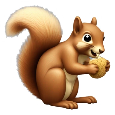 Squirrel, chewing, a fibre optic line sticker