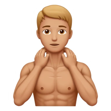 hands grabbing neck sticker