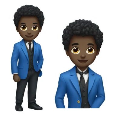 Pretty black cub panther wearing a blue blazer  sticker