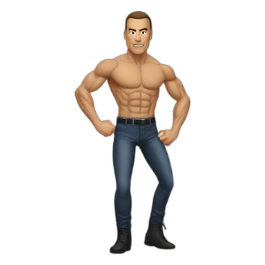JeanClaude-VanDamme-Kick-perfectly-centered sticker