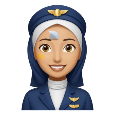 Hijabi flight attendant sticker