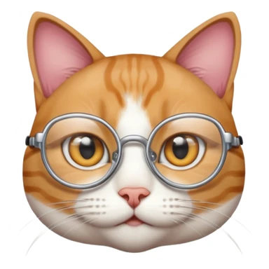 Create a emoji of a cat who shot in hide we are white lenses and we are avoid court as a doctor sticker