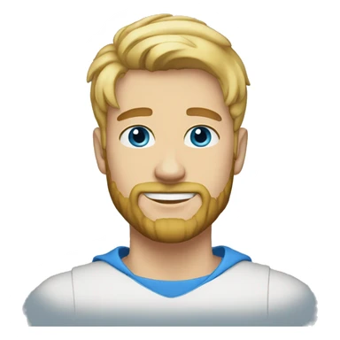 20 year old man blonde hair blue eyes with a beard  sticker