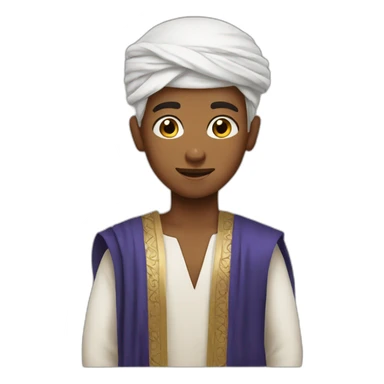 a boy in Arabian style sticker