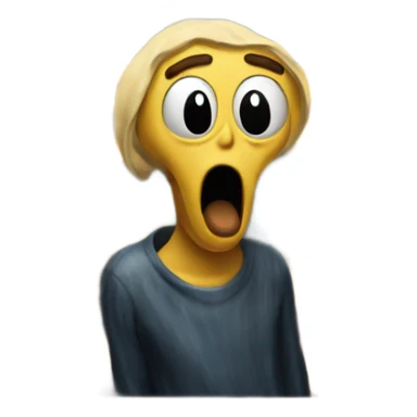 The scream painting sticker