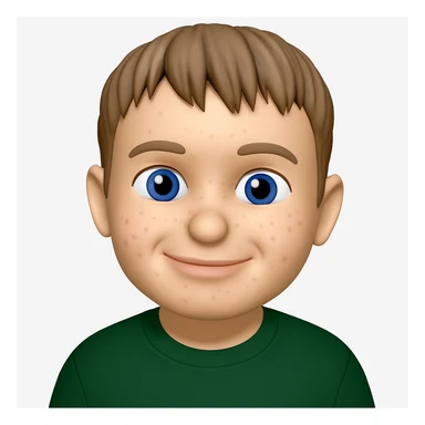 Convert this photo to a 3D emoji in Apple style, keeping the clothes as they are, no additional clothing or accessories. The style should resemble Apple style emojis with 3D emoji characteristics, preserving the original clothing exactly as shown in the photo. sticker