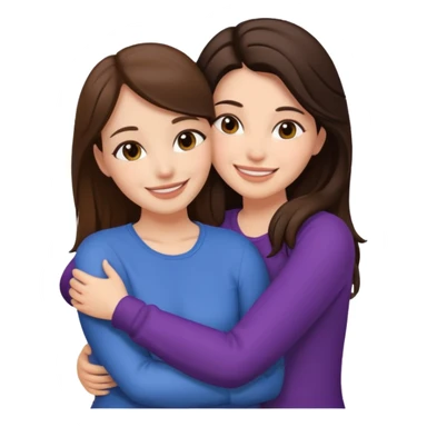 two women lying on top of each other wrapped around each other lying down both brunette  sticker