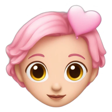 Pink heart with zoé name sticker