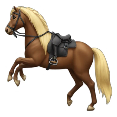 Chat sur un cheval sticker