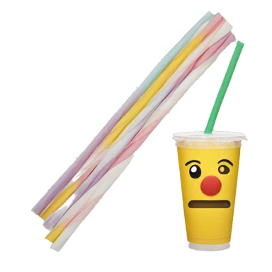 Colored Paper straw sticker