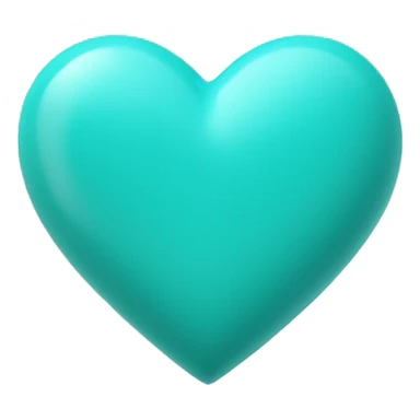 Turquoise love heart sticker