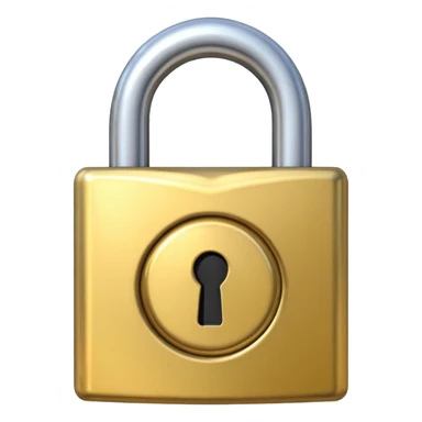 padlock emoji, open to the right, classic emoji style sticker