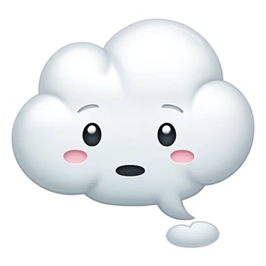 blank white thought bubble sticker