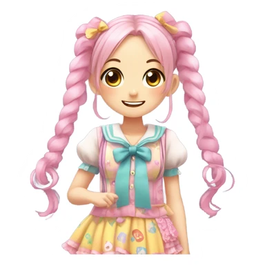 Make a super cute anime girl sticker