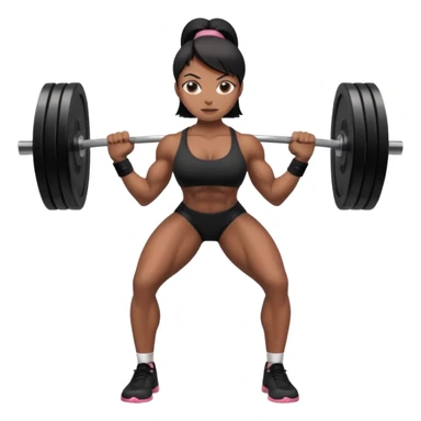 Deadlift woman black sticker