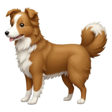 Tan Border Collie tail sticker