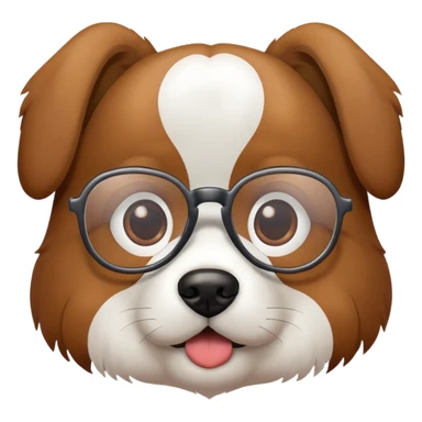 Dog with glasses sticker