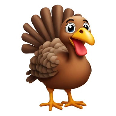 Cute turkey sticker