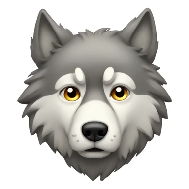 Sad wolf sticker