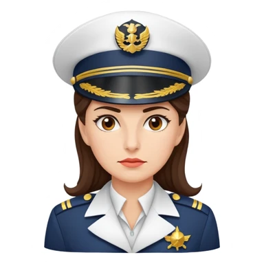 Woman Captain of the ship sticker