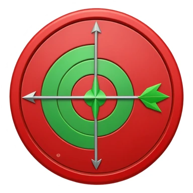 Tag vermelha com uma flecha pra cima verde sticker