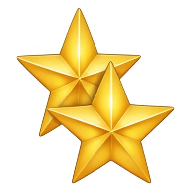 two golden stars sticker