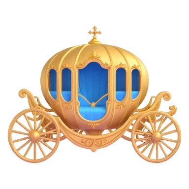 Cinderella's carriage with a golden finish sticker
