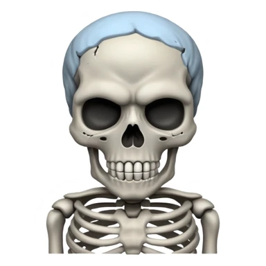 A skeleton mixed with anger sticker