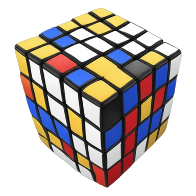 rubiks cube in a u shape sticker