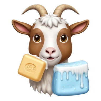 goat eating a bar of soap sticker
