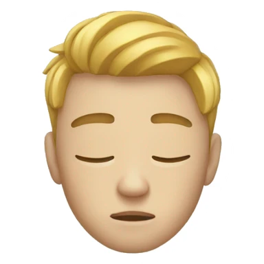 student with headache sticker